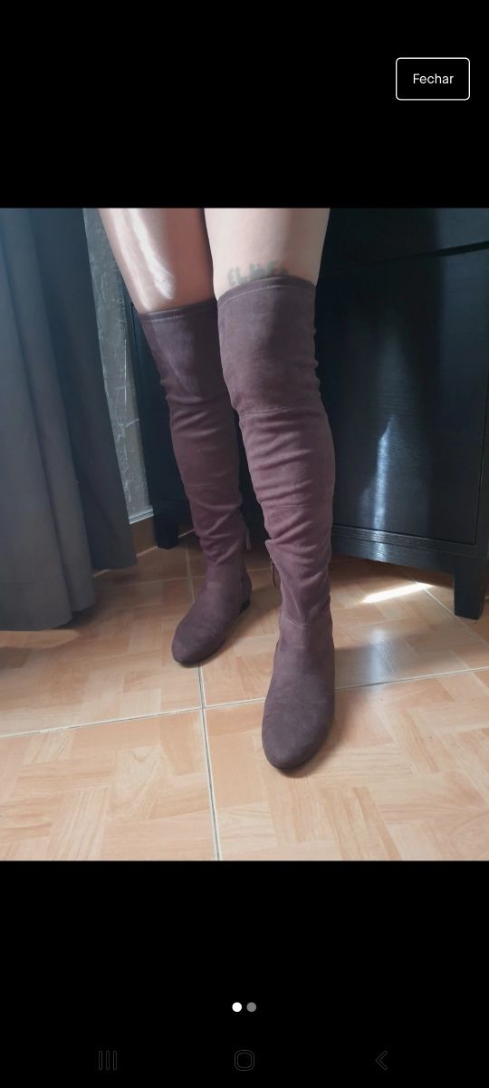 Botas Mango Castanhas N° 38