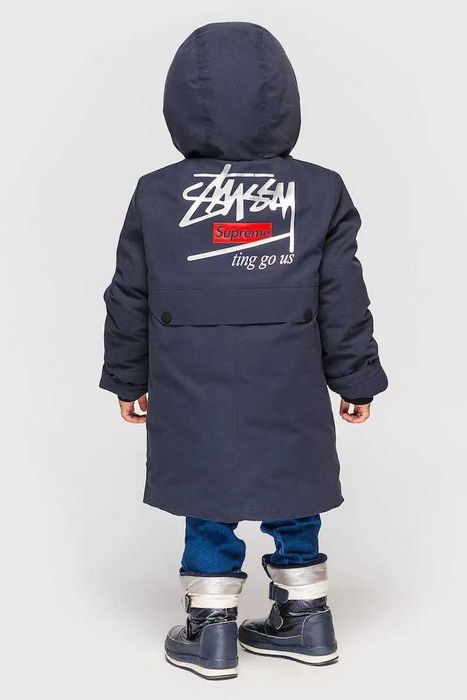 Зимове пальто Джастін Синій - Красний