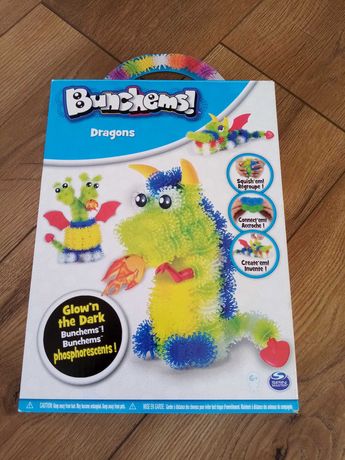 Kreatywna zabawka Bunchems dragons, smoki, kolorowe rzepy
