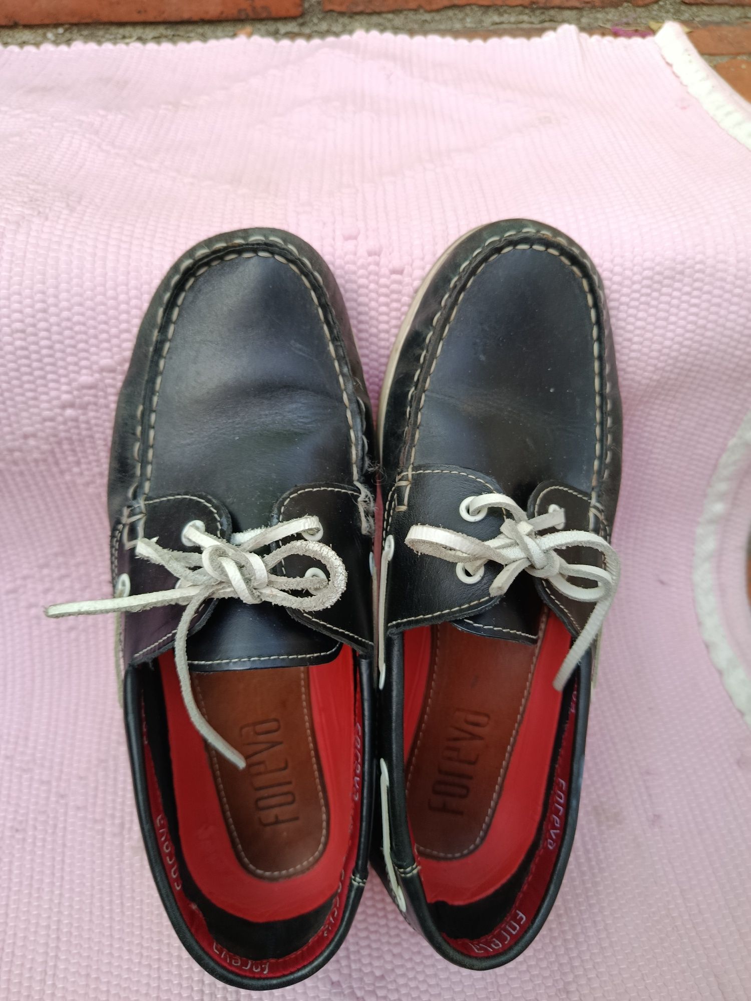 Sapatos de vela, em pele Foreva
