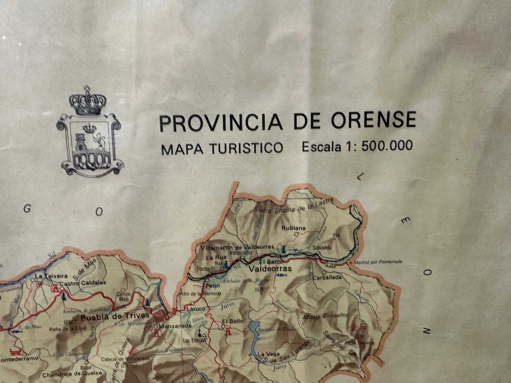Mapa província de Orense - ano 1969