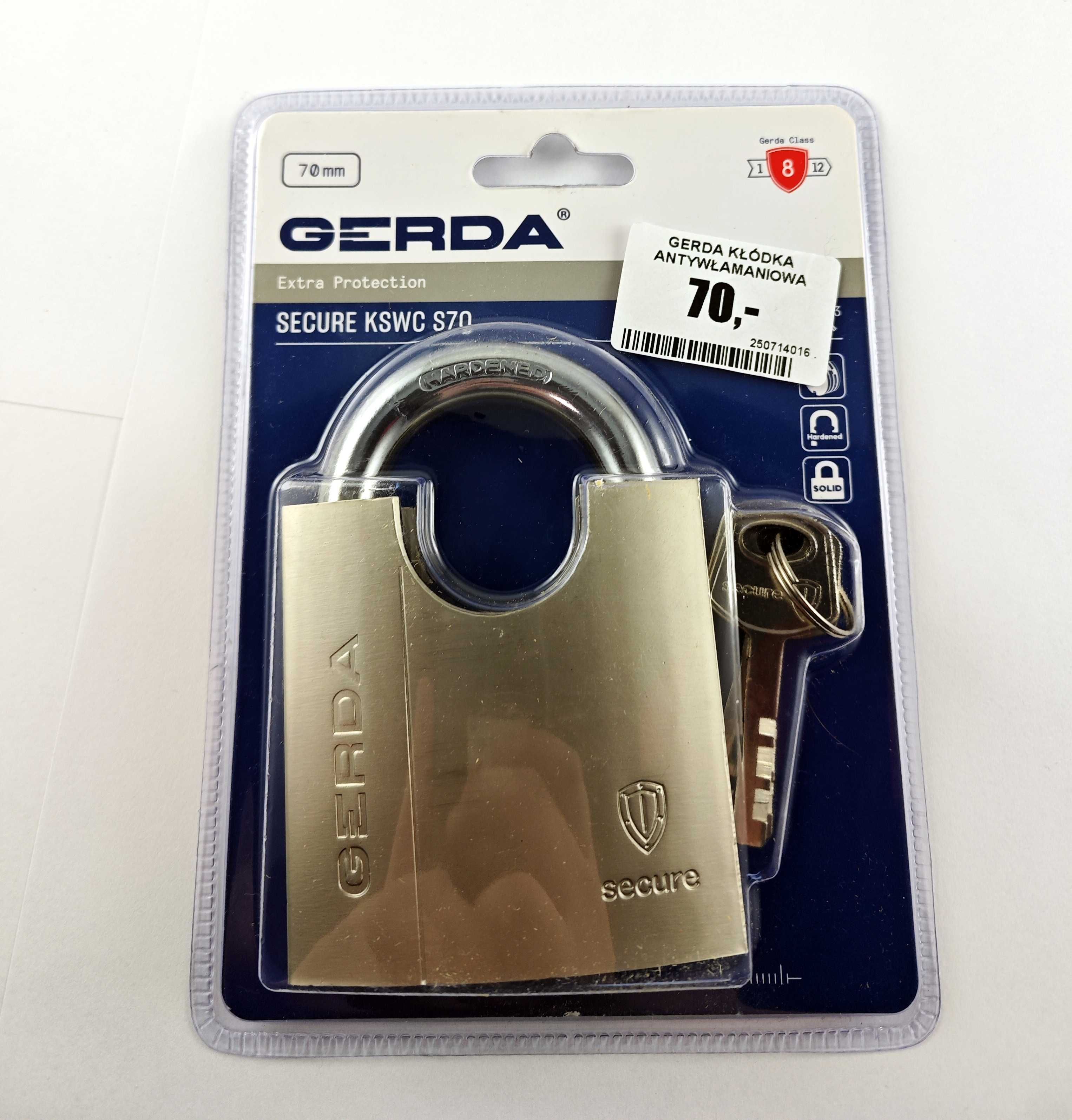 Gerda Kłódka Antywłamaniowa SECURE KSWC S70
