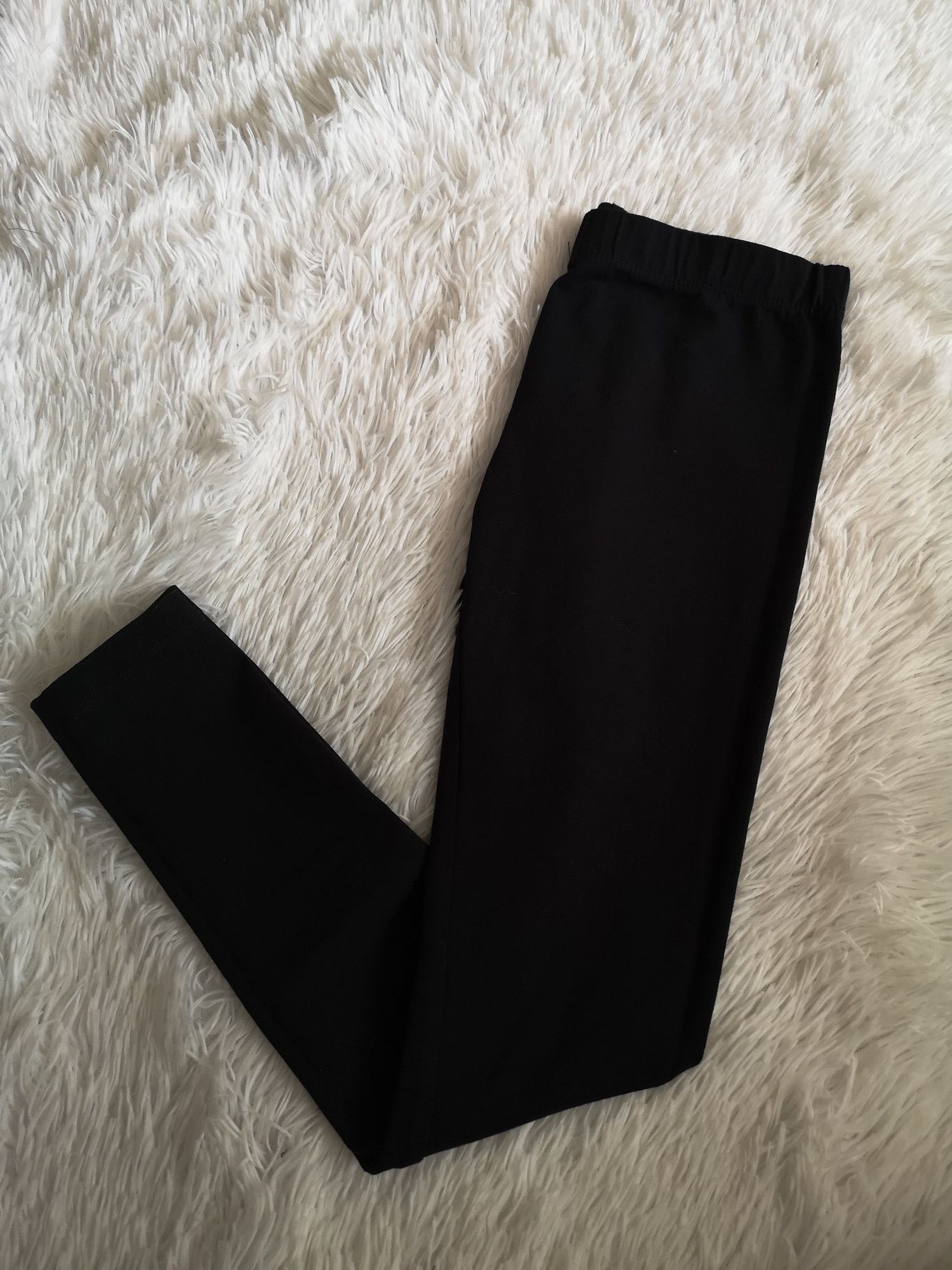 Czarne bawełniane legginsy nowe z metką