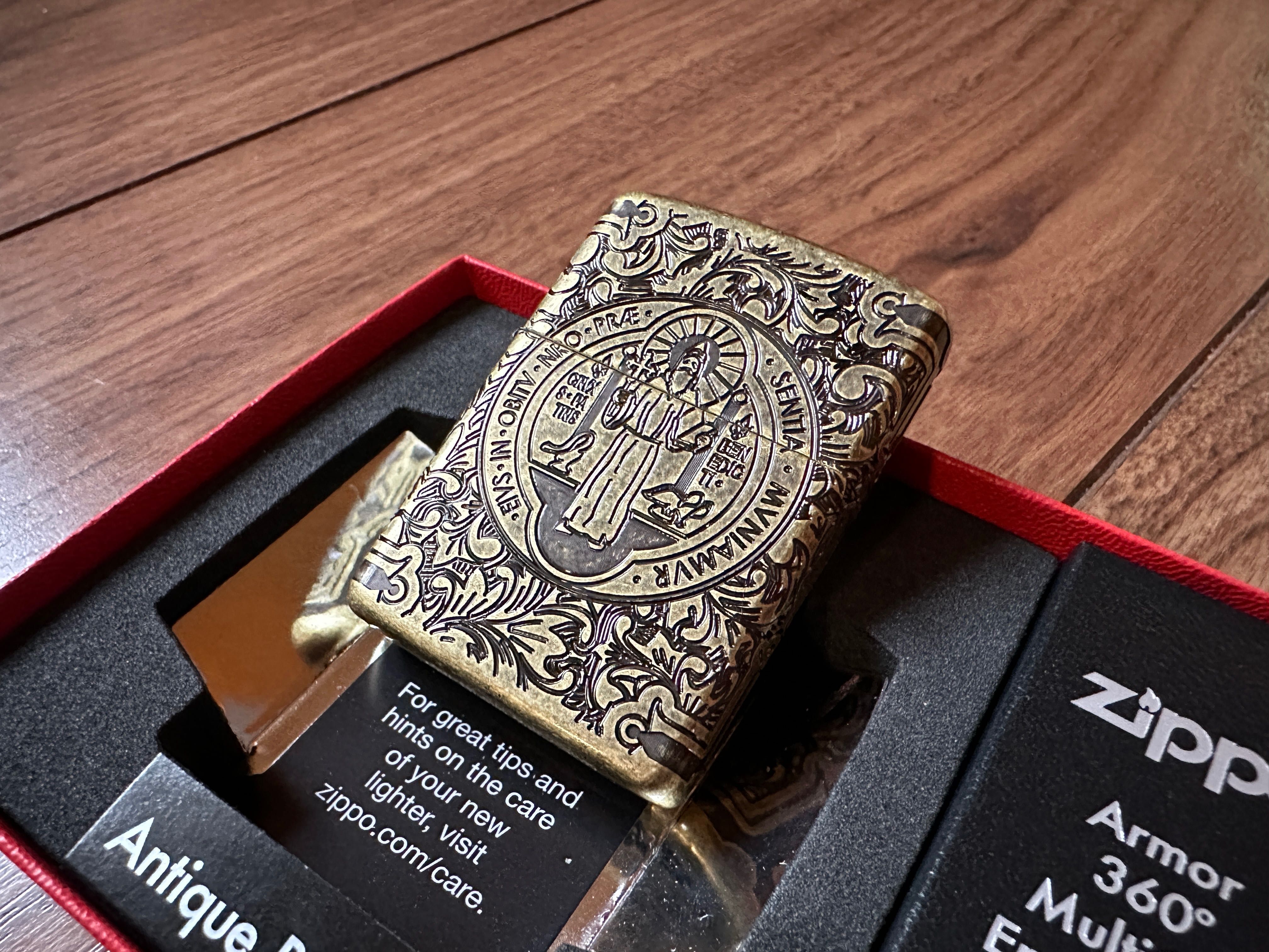 Оригинальная новая зажигалка Zippo 29719 Armor St Benedict США