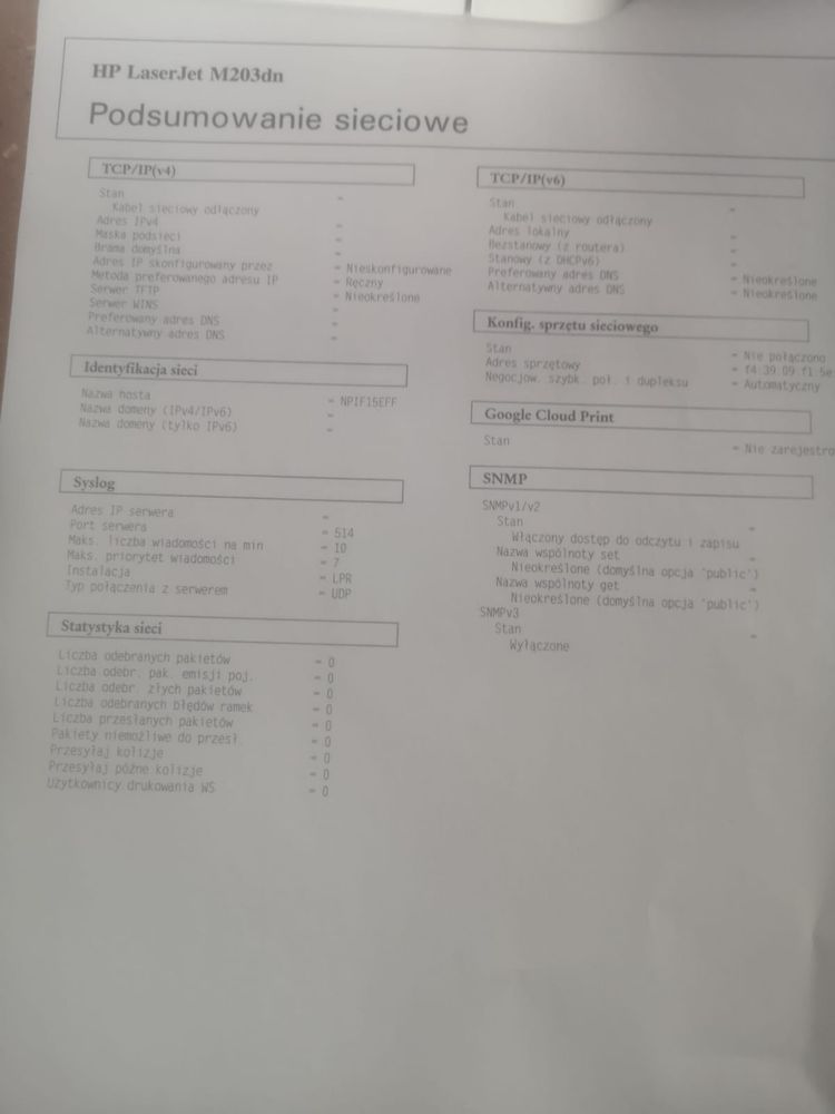 Drukarka laserowa HP M203dn nowy toner