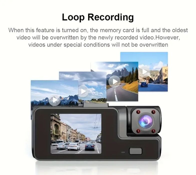 Câmara dupla de vigilancia para carro 1080P com sensor