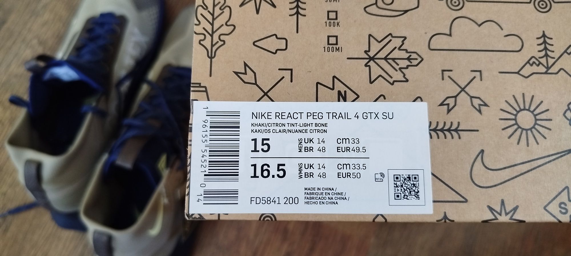Nike roz 49, 5 React Pegasus Trial 4 GTX SU