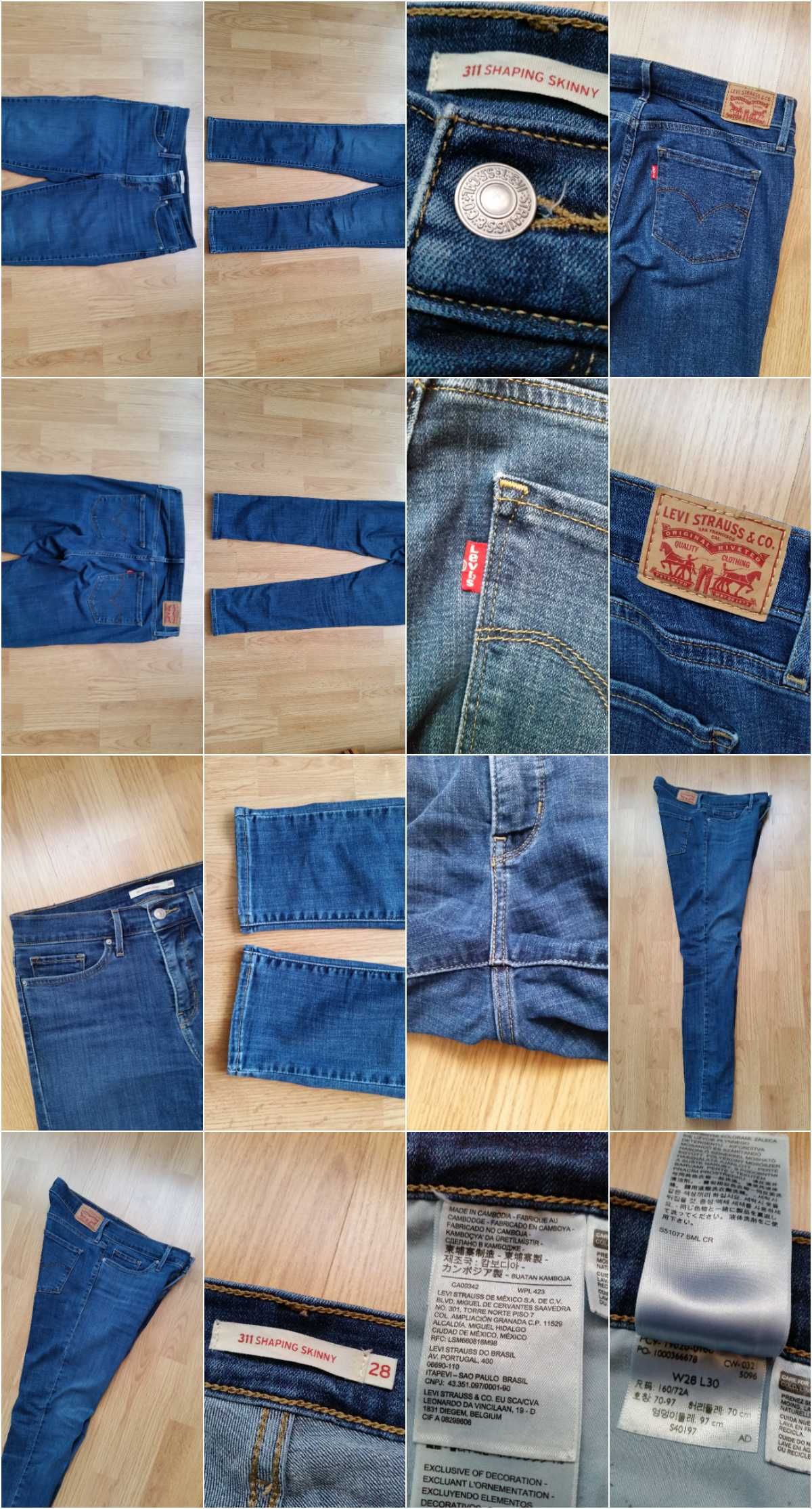 Spodnie Jeans Levis model 311 Shaping Skinny
