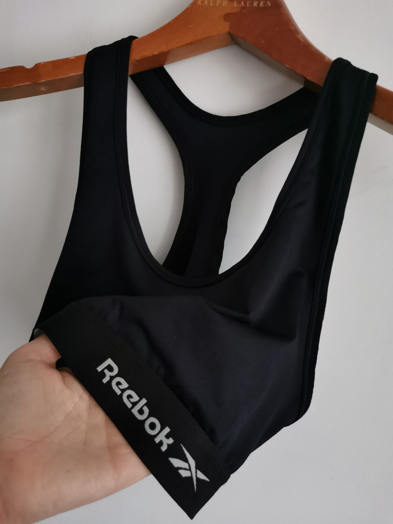 Reebok top biustonosz sportowy logowany damski L