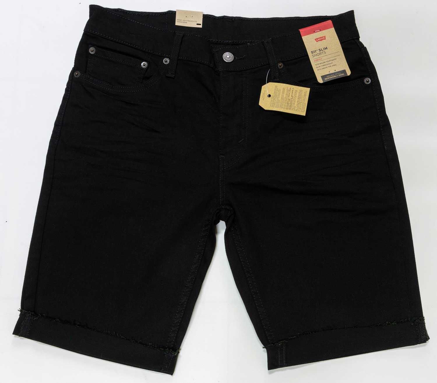 Новые мужские шорты Levis 511 черные, джинсы Левис из США