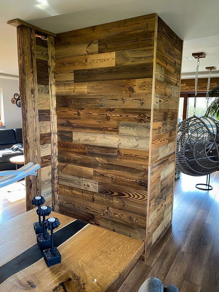 Stare drewno deski rustykalne na meble ściany półki stodoły panele