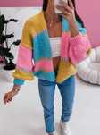 Sweter kardigan oversize,kolorowy