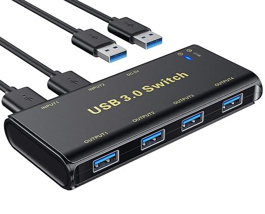 ablewe przełącznik kvm usb 3,0 4 porty