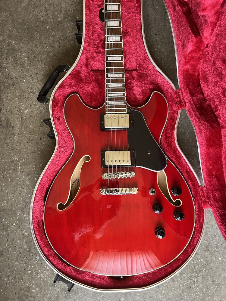 Ibanez AS73-TCD Transparent Cherry Red gitara elektryczna plus case