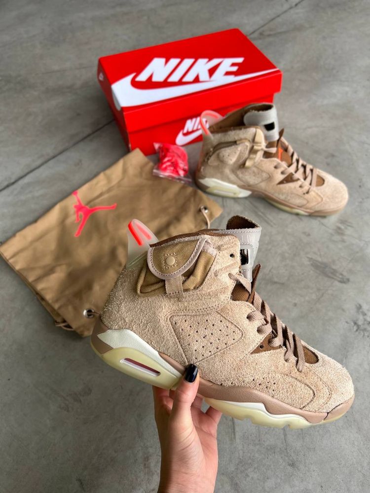 Buty Nike Air Jordan 6 x travis scott british khaki