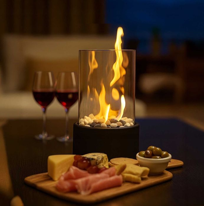 Biokominek – Wolnostojący, Bezdymny, na Bioetanol + Kamyczki Gratis