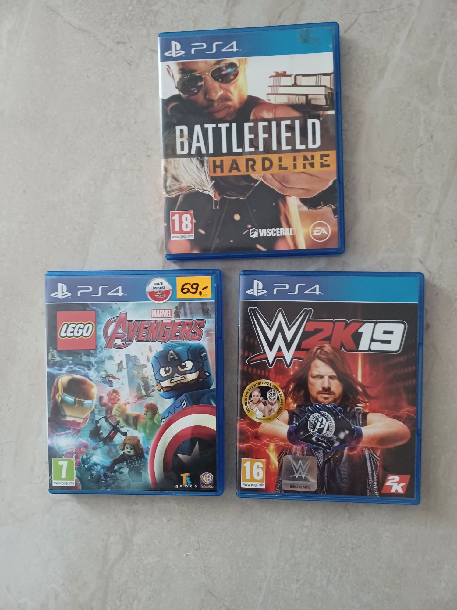 Gry PS4 zestaw 3 gier