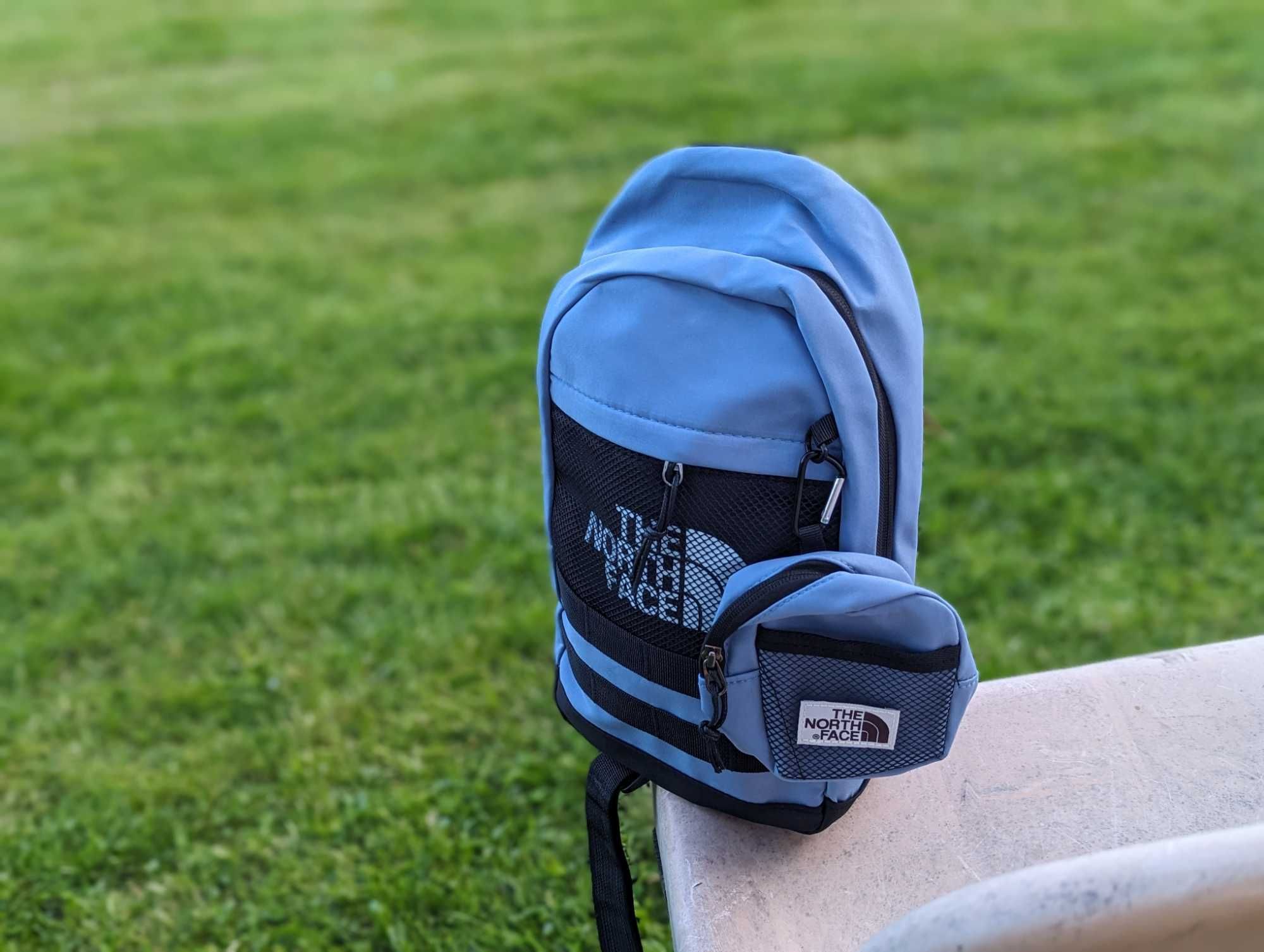 BEST BAG якісна сумка слінг • THE North Face • Блакитна