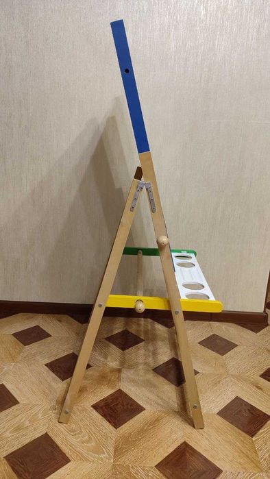 Мольберт двухсторонний 3 в 1: на бумаге, мелками, маркерами