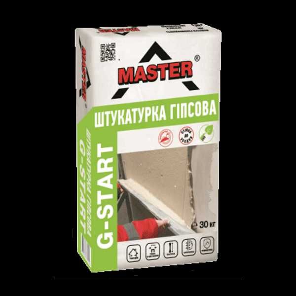 Штукатурка гипсовая стартовая Master G-Start, финишная  SATENPRO