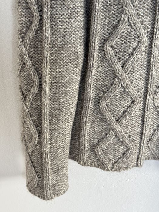 Kardigan Simple sweter wełna alpaki wełniany 42 alpaka szary