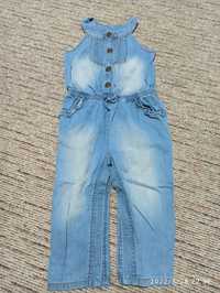 Jeansowe letnie spodnium dla dziewczynki Next 92/98 bdb