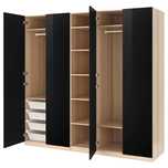 IKEA szafa PAX Fardal połysk czarny fronty drzwi 50x229 2 sztuki