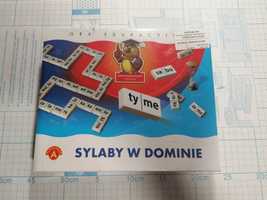 Sylaby w dominie gra logiczna edukacyjna dla dziecka nauka i zabawa