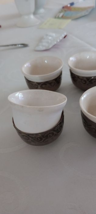 Piękne czareczki 6 szt platerowane