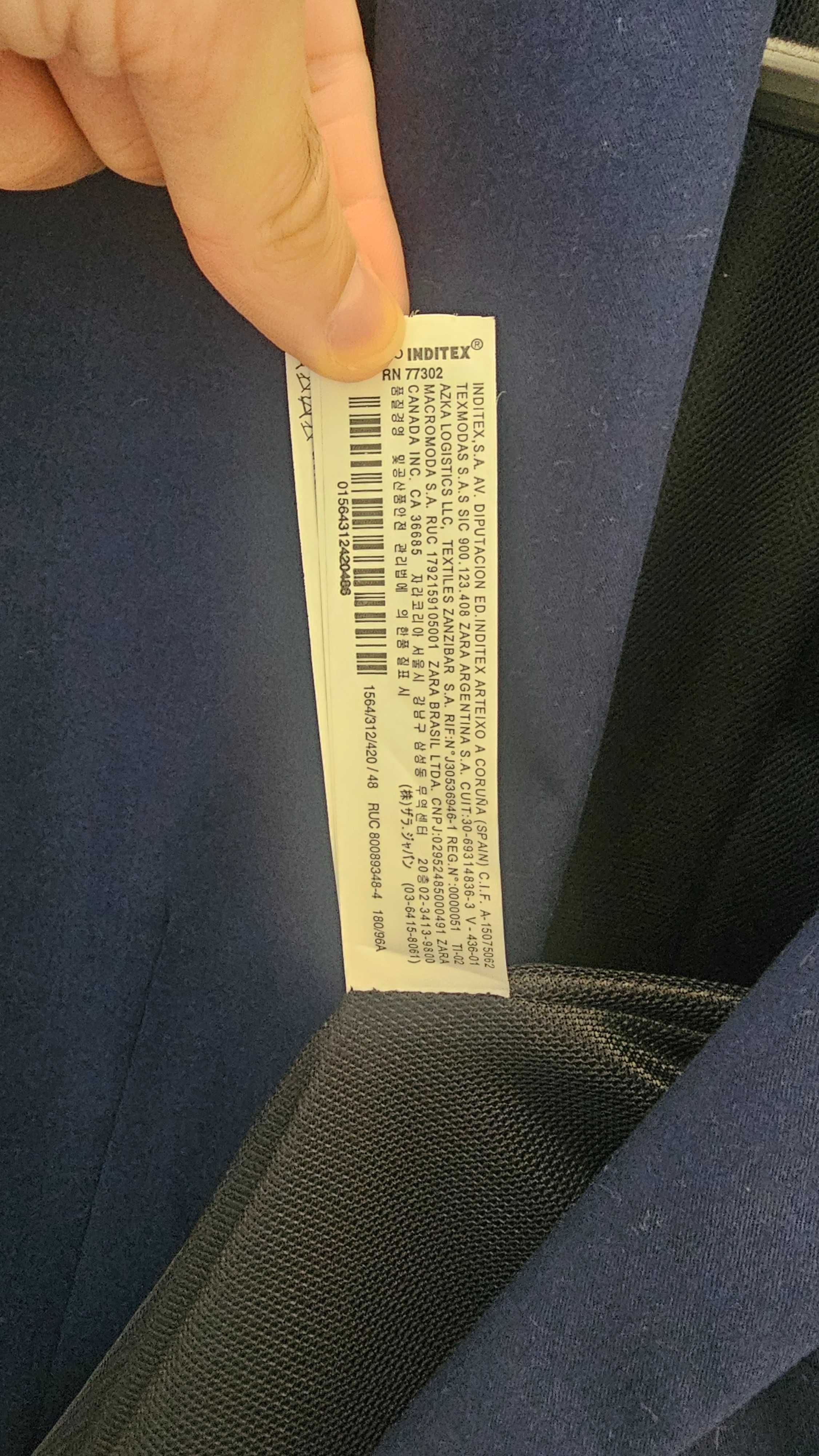 Fato de Cerimónia Azul Marinho 38/48 Zara