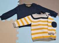 Sweterek zimowy 2szt, rozm. 80, H&M, F&F baby