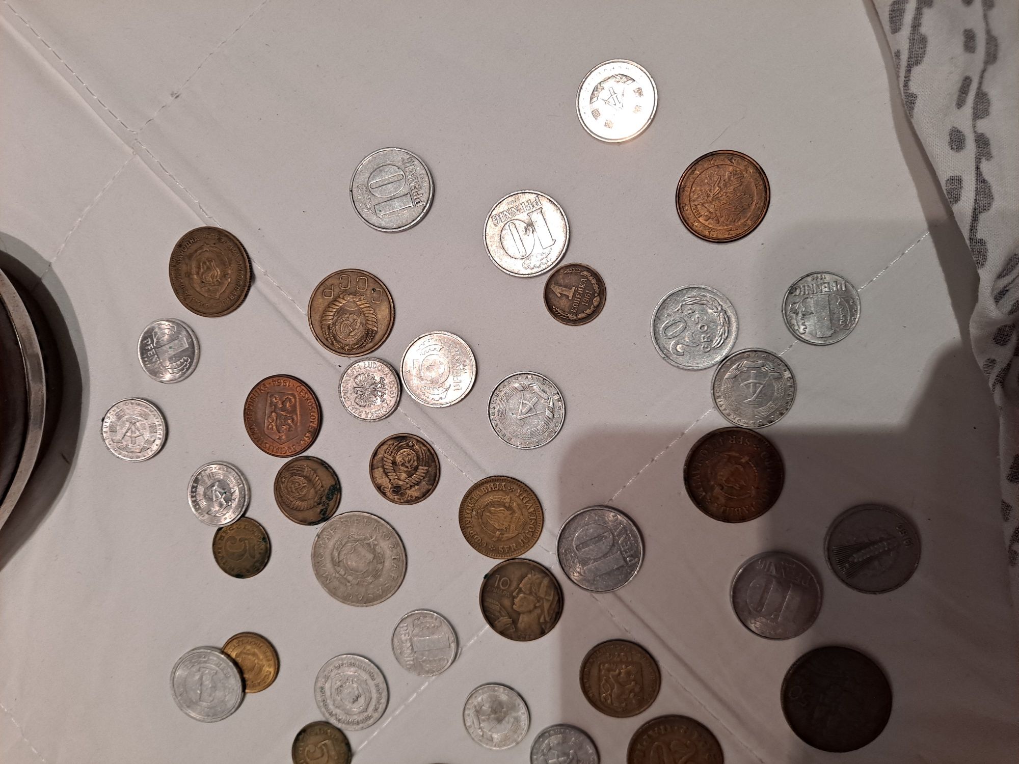Monety stare z sakiewką