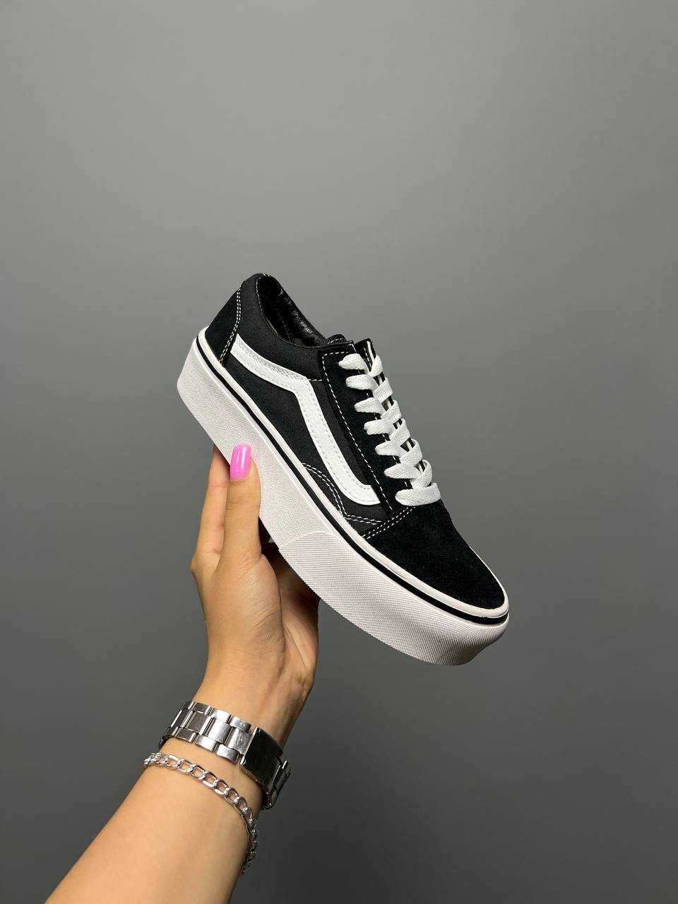 оригінальні кеди Vans Old Skool Black/White Platform