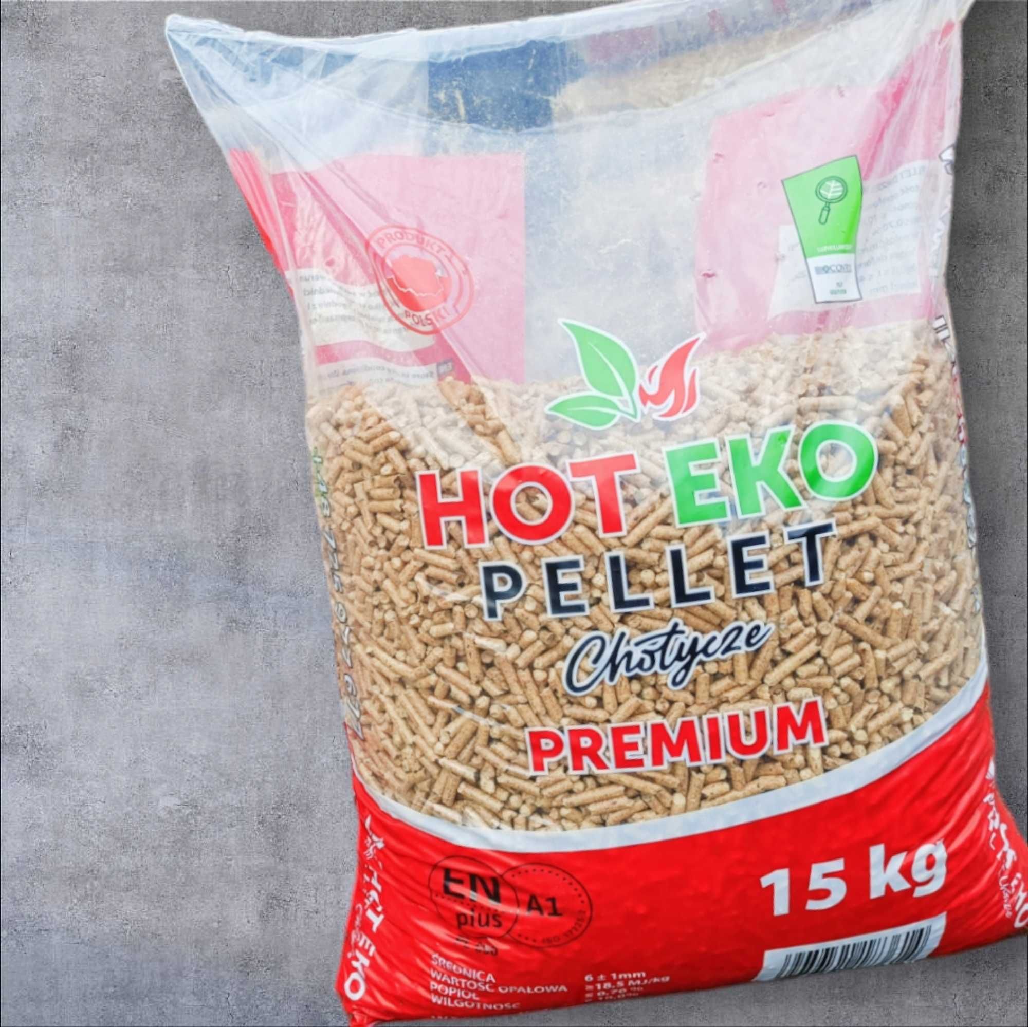 Pellet drzewny Świerkowo-Dębowy 18.4MJ/kg 15kg 6mm Atest FSC Pelet