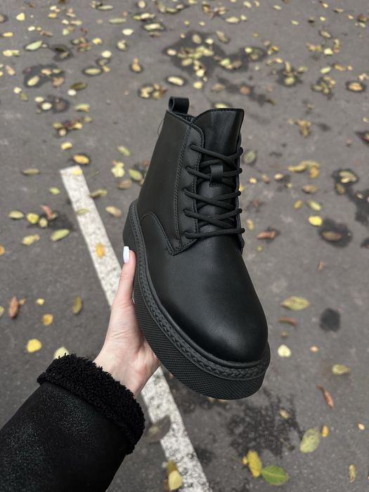 37,38,39 Останні пари натуральна шкіра зимові жіночі черевики чорні