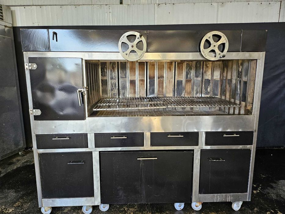 Grelhador a carvão com grelhas ajustáveis Ecogrill
