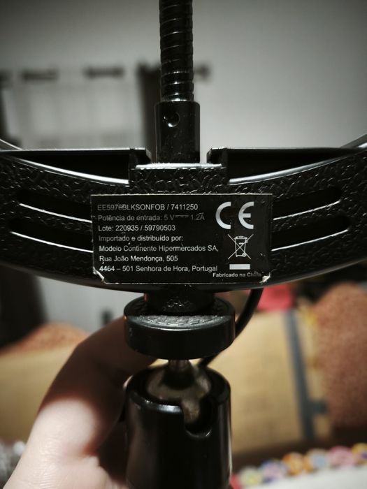 Anel de luz led com tripé