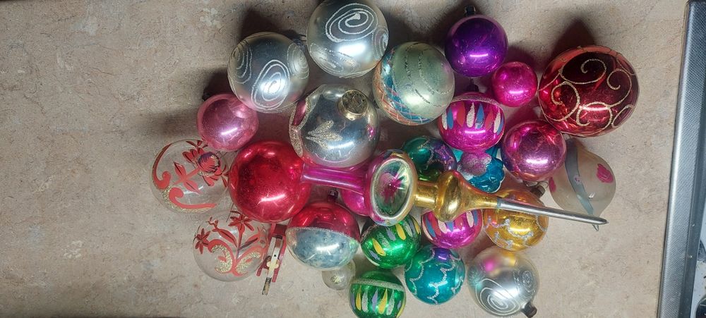 Bąbki choinkowe PRL