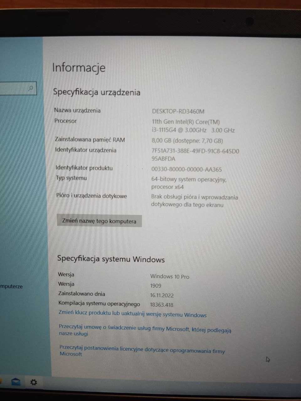 Laptop ASUS X515JA-BQ3599W 15,6 " Intel Core i3 8 GB / 256 GB srebrny