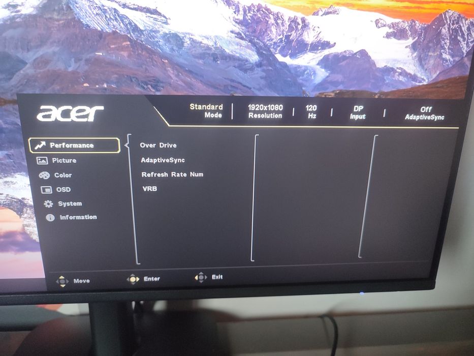 Monitor Acer 23,8" KA242 120hz ips