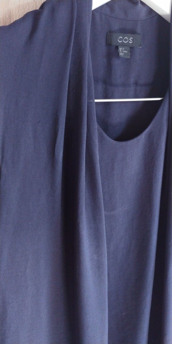 COS sukienka midi granatowa 34 xs collection of style