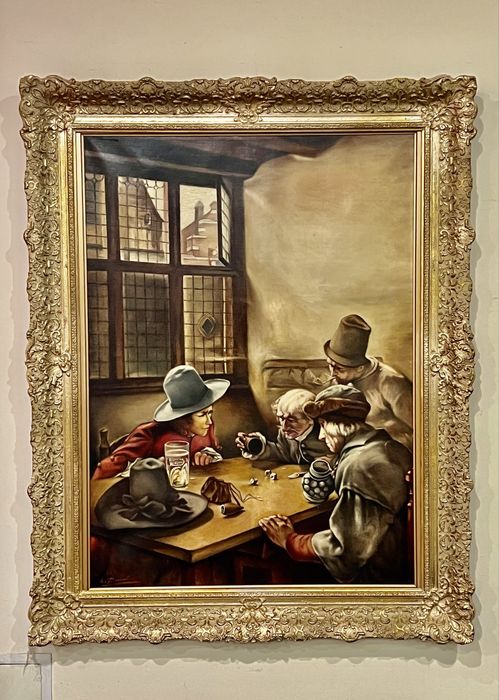 Картина Антикварна «Гравці в кістки»  120 см на 86 см