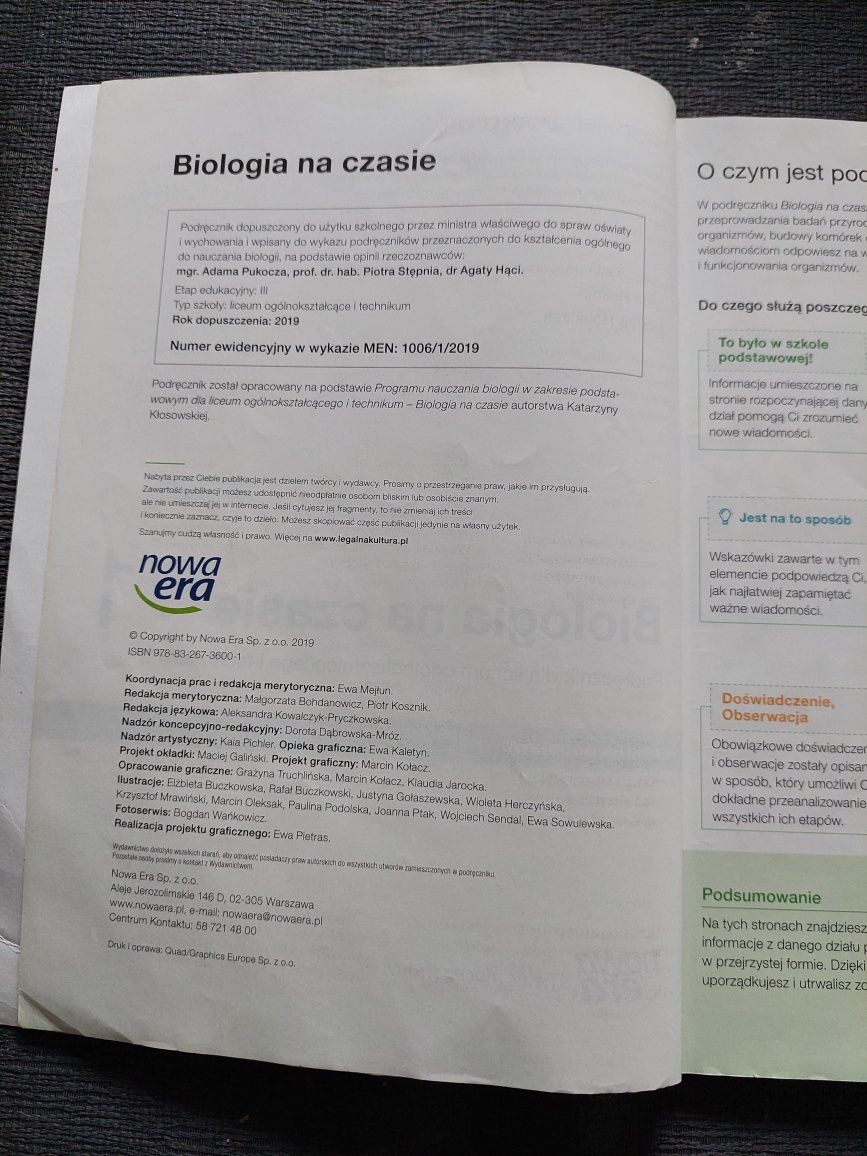 Biologia podręcznik klasa 1