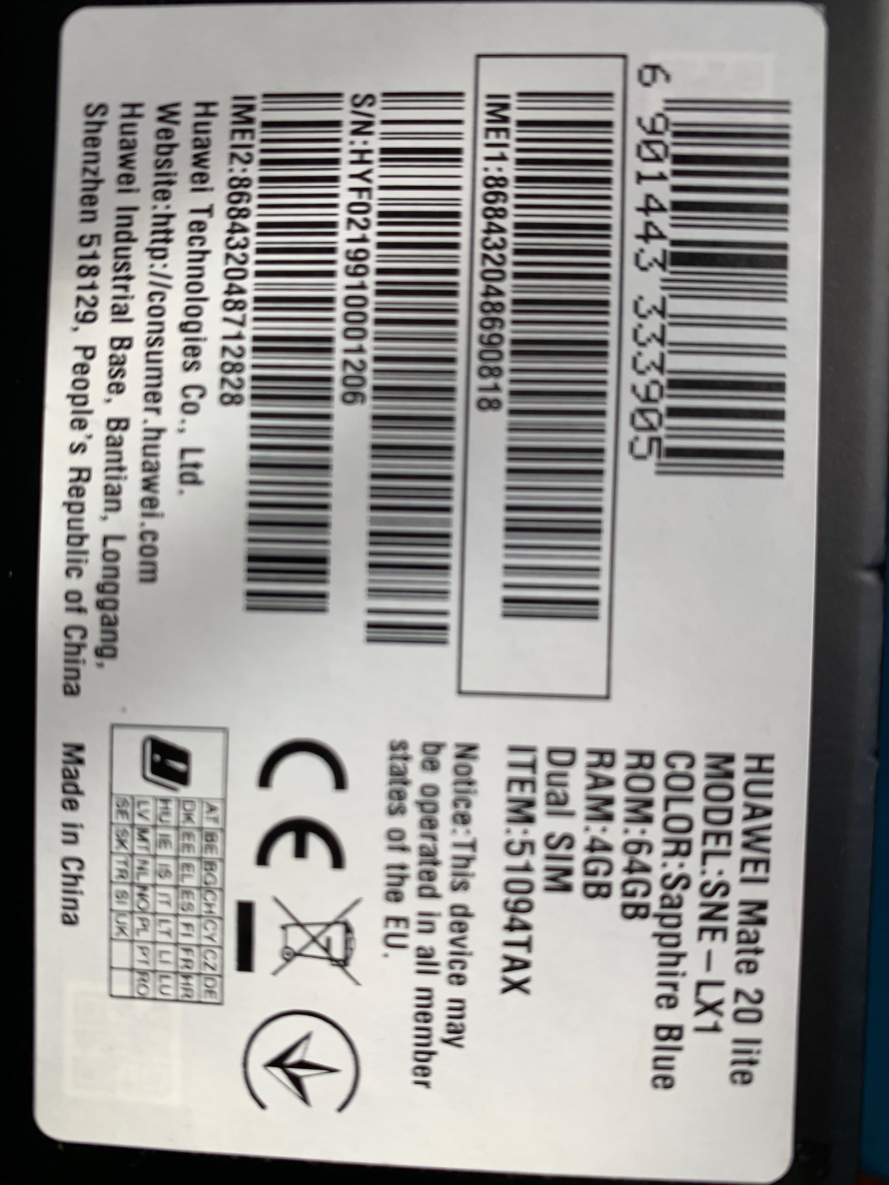 Smartfon Huawei Mate 20 Lite 64GB stan idealny