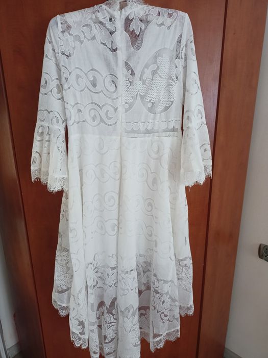 Śliczna sukienka biała styl boho komunia wesele