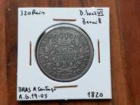 Moeda 320 Reis 1820 D. João VI  - Brasil