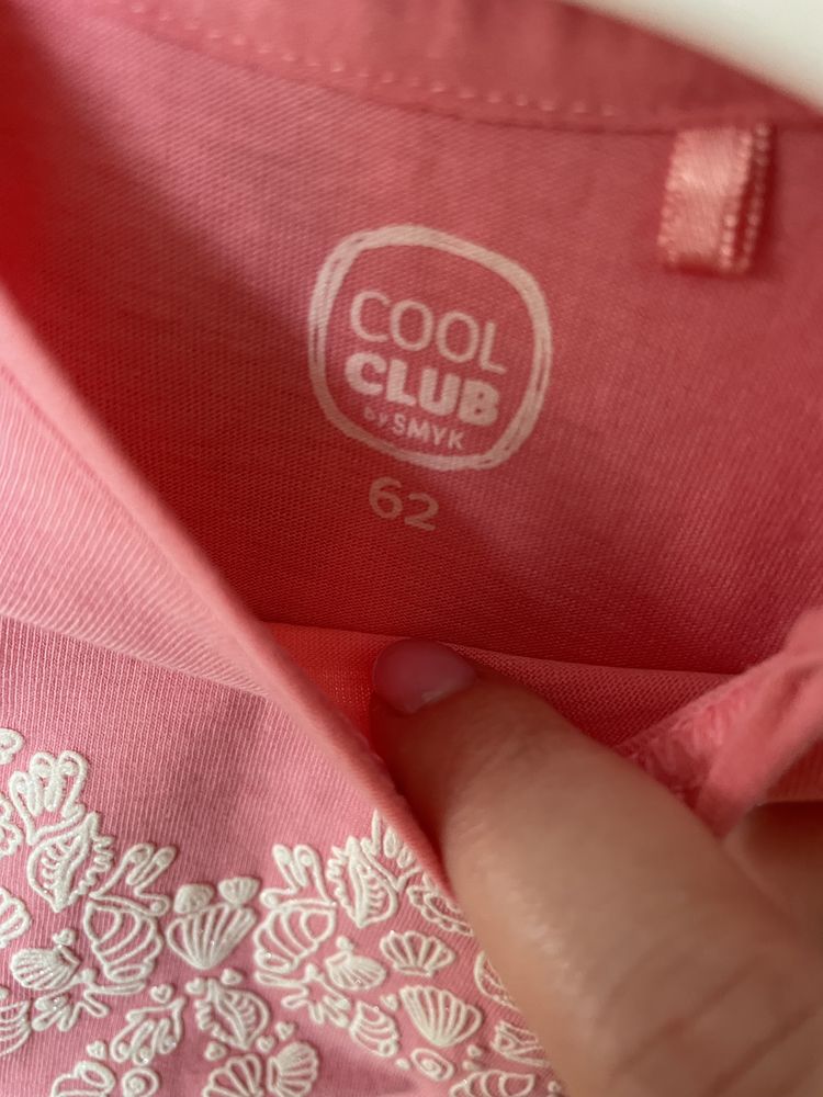 Różowa bluzeczka z krótkim rękawem. Cool club. Smyk. 68