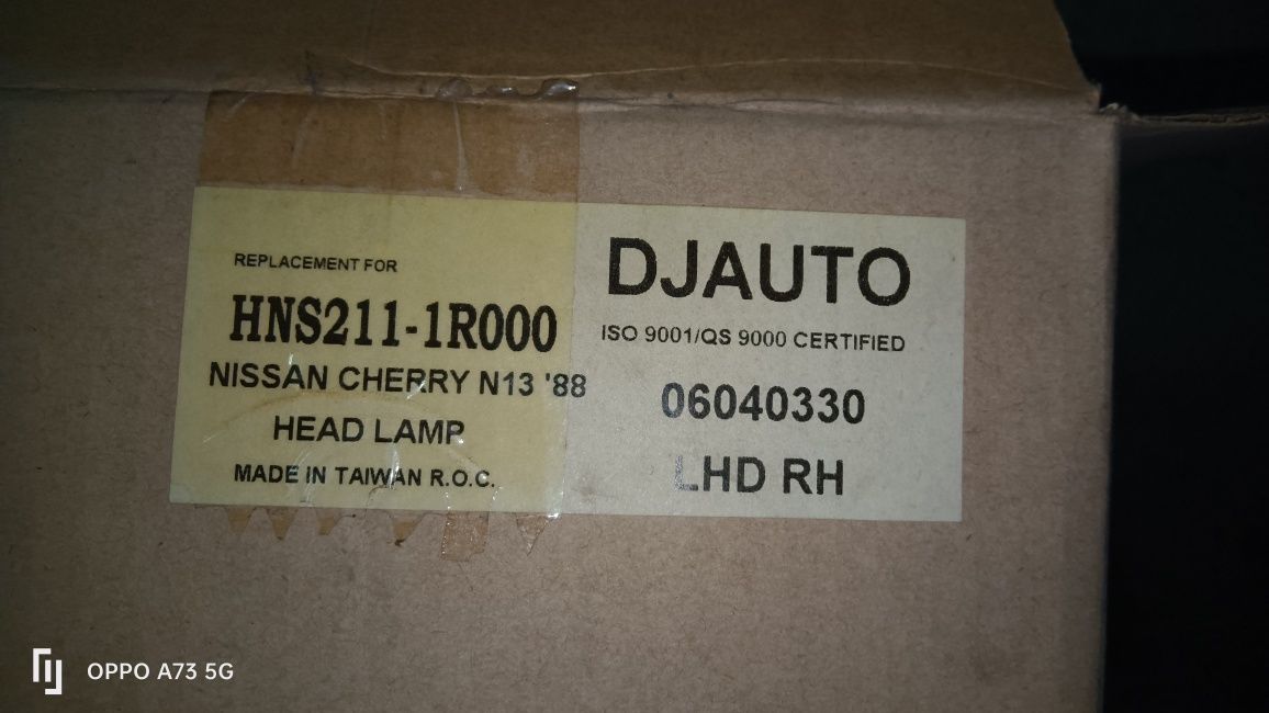 Farol Nissan cherry N13 ótica direita 1988