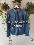 Koszula jeansowa w kropki, granatowa, niebieska, w groszki, 100% baweł