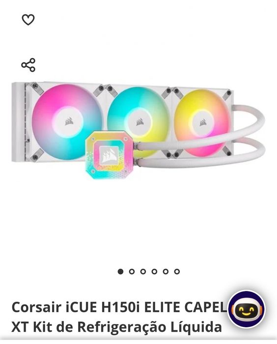 Watercooling Corsair iCUE H150i ELITE CAPELLIX – Novo e Selado